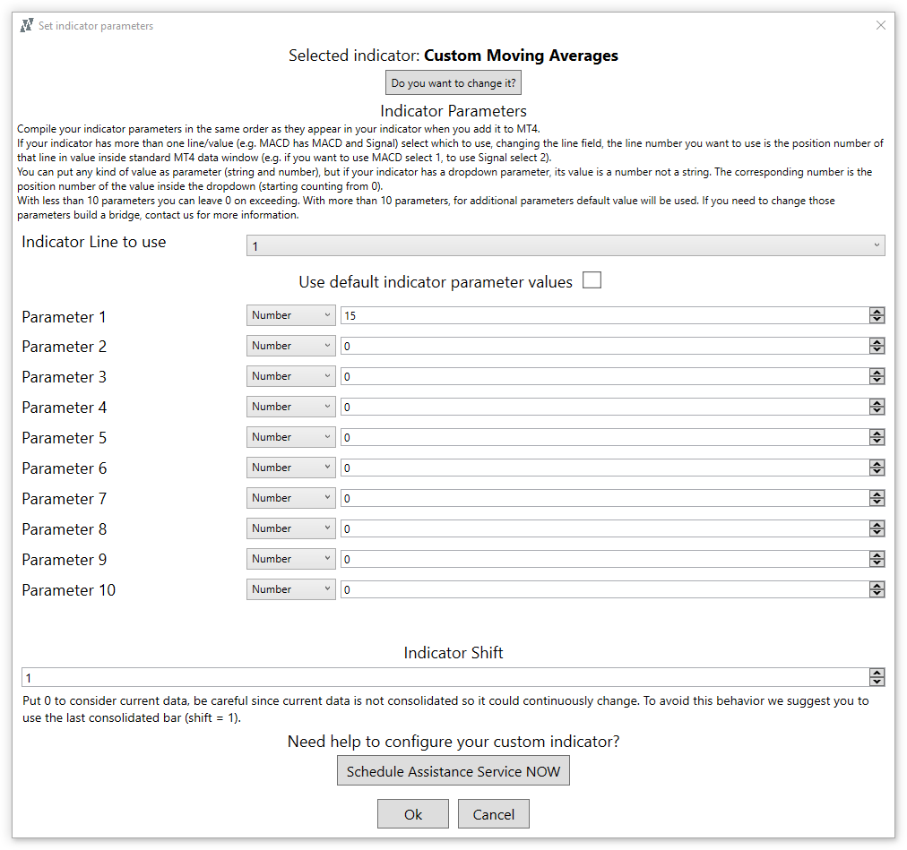 Custom indicators support